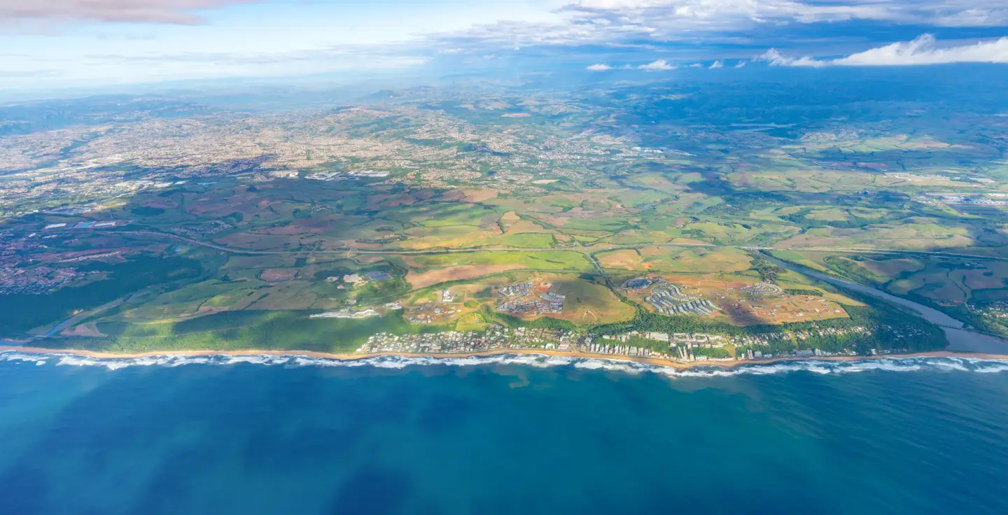 Protected coastal forest and green belts at Sibaya Coastal City